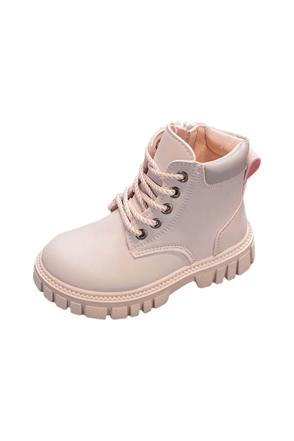 Kids Boots Glitter Ankle Boots Lace Up Side Zipper Boots Dress Boots Girls (Red,2.5 Big Kid)