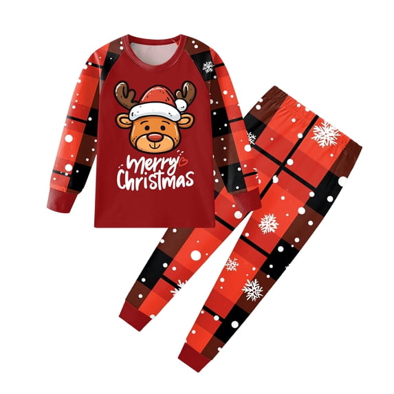 eczipvz Kids Christmas Pajamas 95% Cotton Long Sleeve Toddler Snowman Pjs Childrens Christmas Pajamas Clothes,Size 4-5 Years