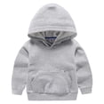 thumbnail image 1 of eczipvz Kids Hoodies Kids Soft Brushed Fleece Zip-Up Hooded Sweatshirt Hoodie for Boys Or Girls Grey,3-4 Years, 1 of 7