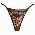 thumbnail image 1 of eczipvz Lace Thongs for Women with Strap,Sexy Underwear,Seamless G-string,Breathable Panties(Brown,One Size), 1 of 3