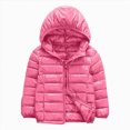 thumbnail image 1 of eczipvz Light Jacket for Girls Boys Girls Winter Coats Toddler Hoods Jacket Infant Kids Padded Outwear(Pink,6-7 Years), 1 of 4