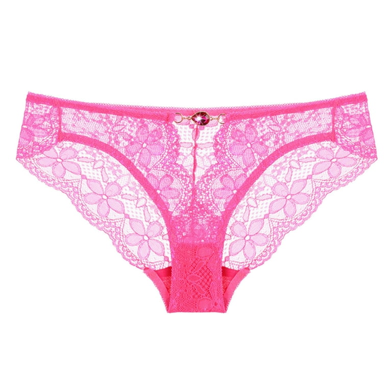 eczipvz Lingerie for Women Lace Edge Pants Fashion Solid Breathable Panties  Fancy Cute Big Size Women's Underwear,Hot Pink