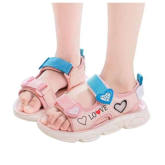 eczipvz Little Girl Sandals Kids Sneakers Girls Lace Shoes Fashion Shoes Non Slip Breathable Boots Fashionable Cute Comfortable Girls Sandals Slippers Pink,11.5