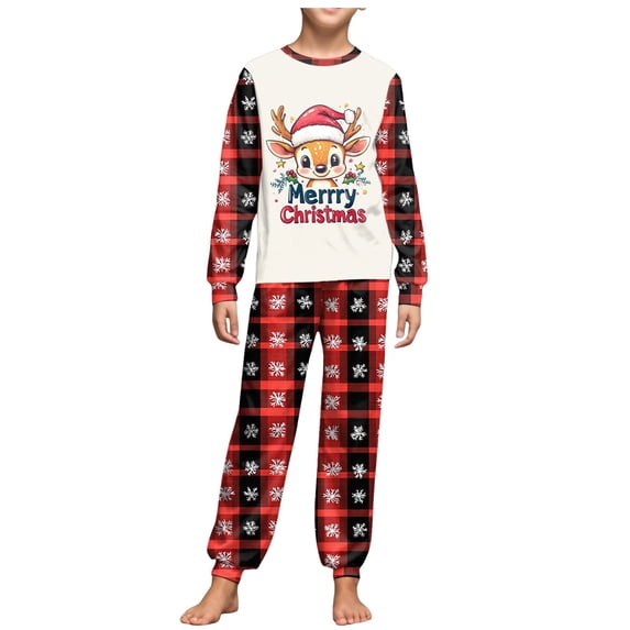 eczipvz Matching Boy Christmas Pajamas Set - Sleepwear Pjs,Size 6-7 Years