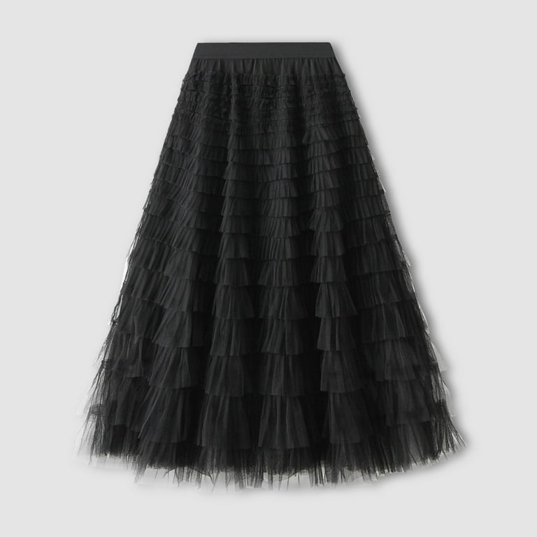 【iiort】Maxi Skirt Black Tiered Smocked Georgette Maxi Skirt | Michael Kors [US]