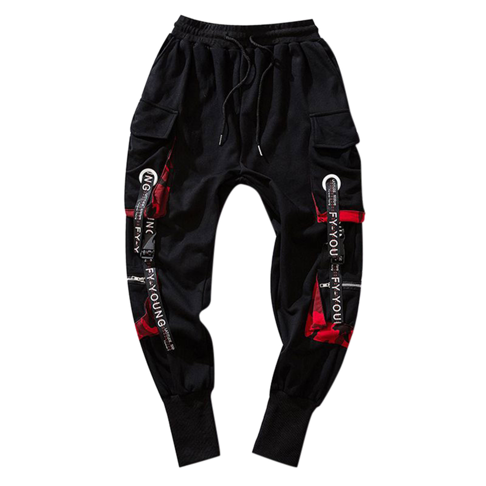 eczipvz Mens Joggers Fashion Men's Casual Solid Loose Patchwork Color  Sweatpant Trousers Jogger pant Red,L - Walmart.com