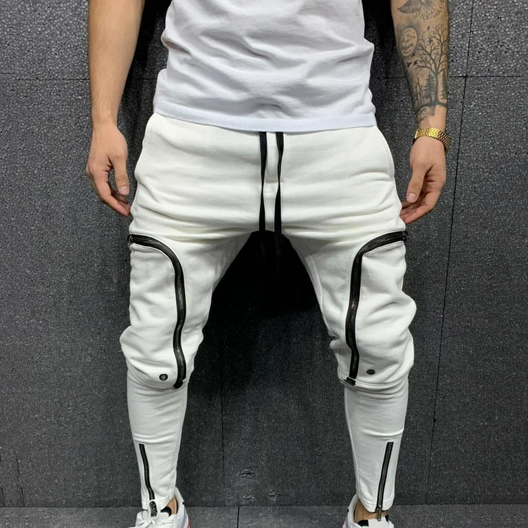 Premium Sweat Pants with Back Zipper Pocket Men′ S Elastic Waist