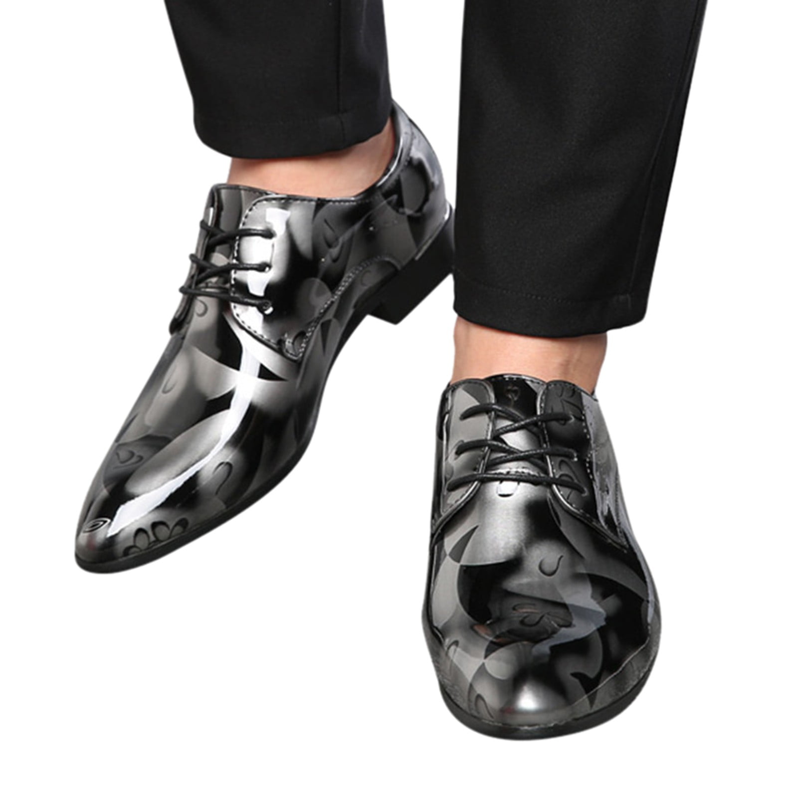 Men's Round Toe Slip-On PU Leather Shoes With PVC Sole main image 0