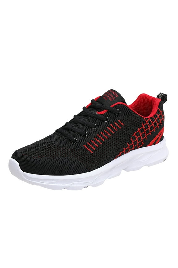Men's Fashion Sneakers Men Walking Shoes Extra Wide Sneakers Fashion Non Slip Breathable Comfot Running Gym Casual Sports Shoes Size,Red