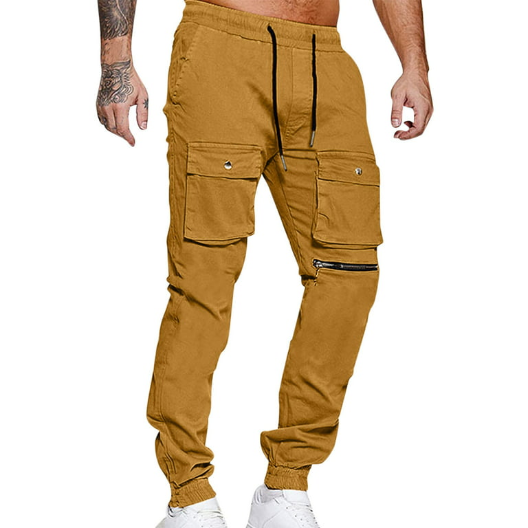 eczipvz Mens Pants Mens Stretch Convertible Pants Water Resistant Quick Dry Zip  Off Cagro Hiking Pants Khaki,XXL 
