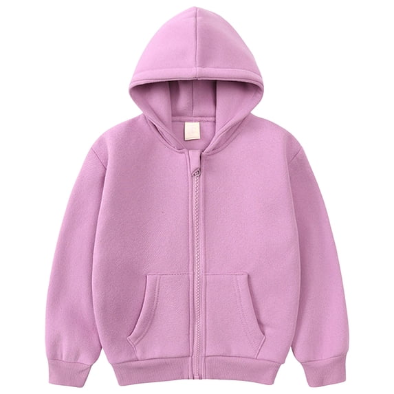 eczipvz Newborn Jackets for Girls Toddler Baby Girl Outfit Long Sleeve Hooded Sweatshirt Fall Jacketzip Up Hoodie Purple,3-4 Years