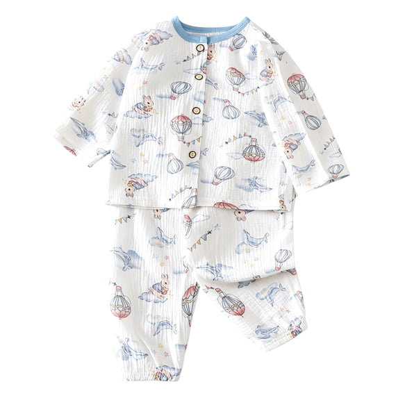 eczipvz Pajama Sets for Girls Girls Polyester Pajamas Blue,2-3 Years
