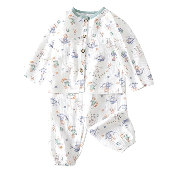 eczipvz Pajamas Set for Girls Girls Pajamas Toddler Pjs Kids Pj Set Cotton Jammies Holiday Sleepwear White,6-12 Months