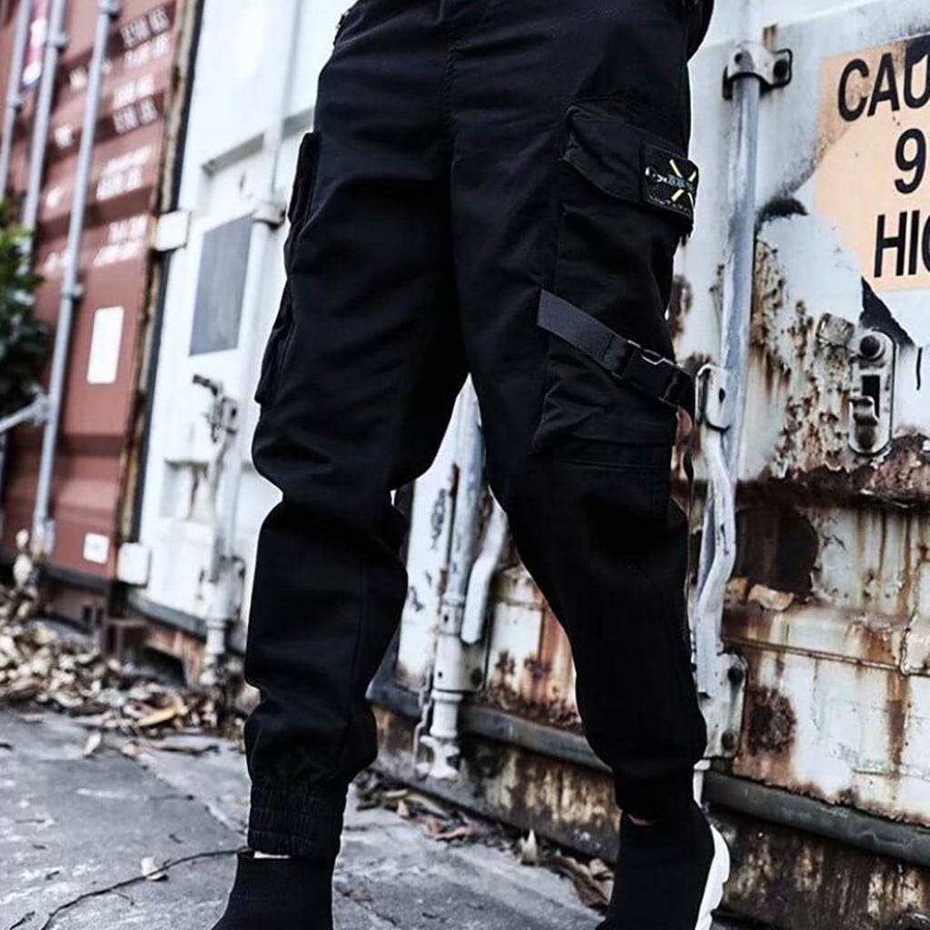 Buy Men's Casual Military Cargo Pants, 8 Pockets (34) Black at Amazon.in