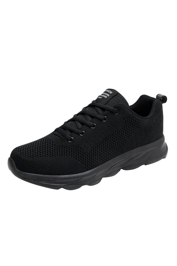 Running Shoes for Men Mens Retro Sneakers Casual Low Top Lace Up Walking Tennis Shoes,Black