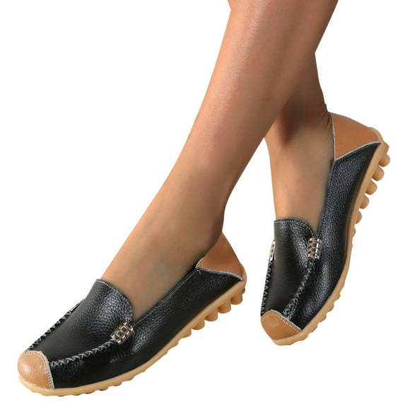 eczipvz Shoes for Women Print Spring Women's Shoes Size Fashion Casual Large Canvas Flat Summer And Shoes Women's Women Business Casual Shoes,Black