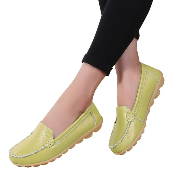 eczipvz Shoes for Women Women Loafers Lightweight Slip on Flat Boat Shoes Comfortable Casual Loafers,Green