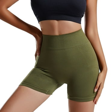 eczipvz Shorts for Women Women's High Waisted Biker Shorts with Pockets 6" Inseam Workout & Yoga Tights M,AG