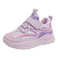 thumbnail image 1 of eczipvz Sneakers for Girls Lightweight Breathable Leather Athletic Shoes for Girls Purple,2, 1 of 7