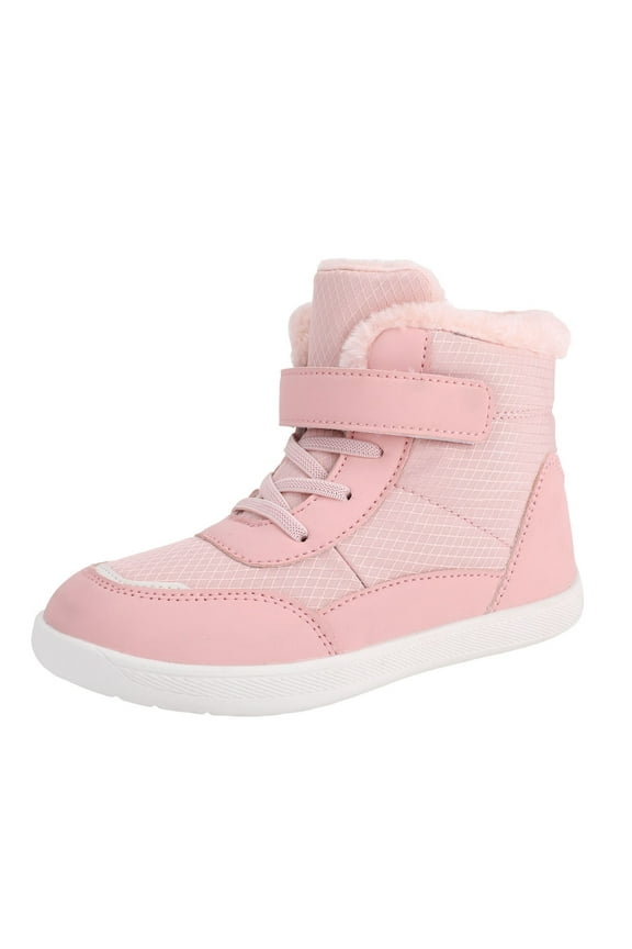 Snow Boots Toddler Winter Warm Waterproof Outdoor Slip Resistant Cold Weather Unisex Shoes Girl Winter Boots (Pink,9.5 Toddler)