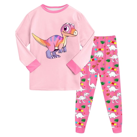 eczipvz Soft Pajama Set Boys Pajamas Long Sleeve Fall Pjs Sleepwear Light Pink,8-9 Years