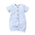 thumbnail image 1 of eczipvz Summer Baby Boy Clothes Baby Bodysuit Cute Newborn Boy Outfit Funny Baby Romper Girl Clothes Light Blue,0-3 Months, 1 of 3