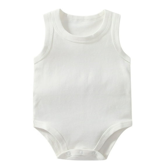 eczipvz Summer Baby Boy Clothes Baby Boy Girl Solid Romper Short/Long Sleeve One Piece Jumpsuits Clothes Sets White,0-3 Months