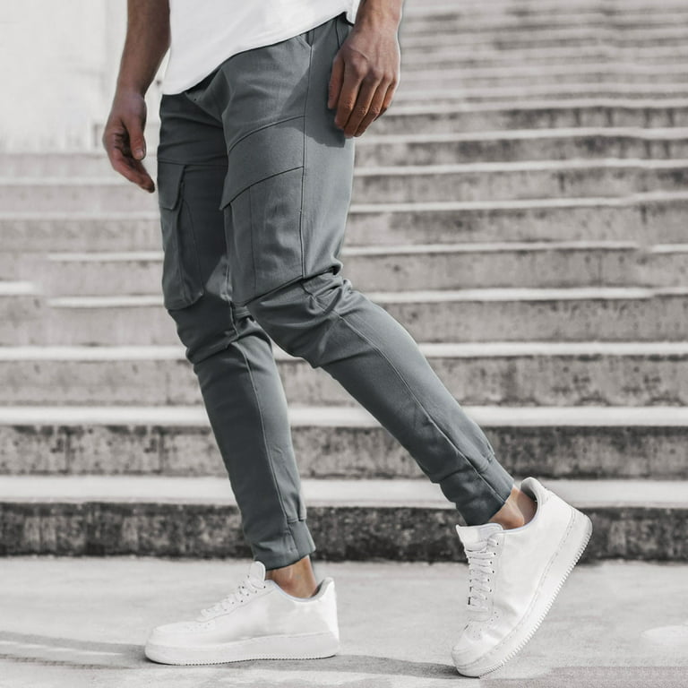 Men Grey Solid Regular Fit Casual Track Pants