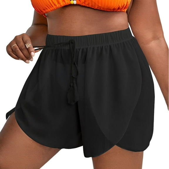 eczipvz Swim Shorts Women Women Plus Size Swim Pants Low Waist Swim Shorts Swimsuit Shorts Black,3XL
