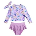 thumbnail image 1 of eczipvz Swimsuits for Girls Toddlers and Baby Girls' 2-Piece Long Sleeve Rashguard Set(Purple,3-4 Years), 1 of 8
