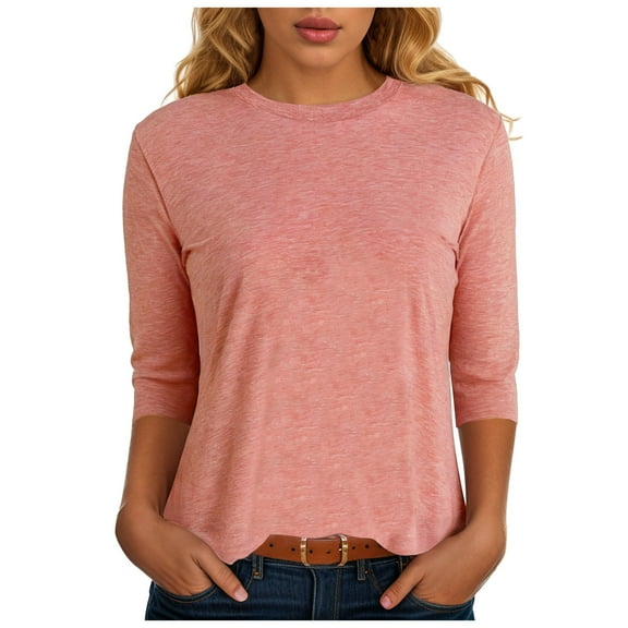 eczipvz T Shirts for Women T Shirts Beach Vacation Fashion Dressy Business Casual Outfits Workout Clothes(Pink,M)