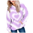 thumbnail image 1 of eczipvz Teen Hoodies Girls Girls Oversized Hoodies Pullover Sweatshirts Kids Fashion Casual Outfits Fall Winter Clothes Purple,7-8 Years, 1 of 5