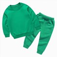 thumbnail image 1 of eczipvz Toddler Baby Boy Fall Winter Pullover Contrast Color Sweatshirt Long Sleeve Shirt and Pants Sweatsuit Outfits Set Winter Set for 0 6 12 18 24 M 1t 2t 3t 4t 5t 6t Size 7-8 Years, 1 of 6