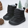 thumbnail image 1 of eczipvz Toddler Shoes Hook Loop Low Cut Boots Cloth Snow Boots Kids Winter Shoes Girls Boys Outdoor Boots Slduv7 Snow Boots (Black, 8.5 Toddler), 1 of 3