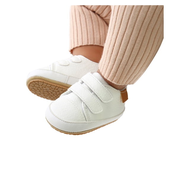 eczipvz Toddler Shoes Sole Sneaker Baby Girls Boys Walkers Soft Rubber Shoes -Slip Leather Baby Shoes Shoes for Girls Size 4,White