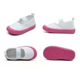 thumbnail image 1 of eczipvz Toddler Shoes Toddler Baby Boy Girl Shoes Flat Shoes Bao Head One Foot Off Girl Canvas Shoes Baby Soft Sole Girls Shoes Big Kid Size 3 (Hot Pink, 7 ), 1 of 3