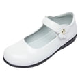thumbnail image 1 of eczipvz White Ballet Shoes for Girls High Heel Toddler Girls Dress Shoes Cute Bowknot Sparkle Wedding Birthday Party Prom White,6, 1 of 3