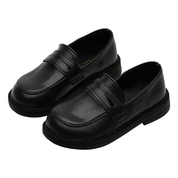 eczipvz White Dress Shoes for Girls Princess Wedding Party Flower Girl School Shoes Low Heel Flats for Little/Big Kids Black,11 Little Kid