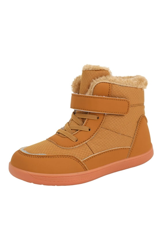 Winter Shoes Girls Boots Cold Weather Ankle Boots Boots for Boys (Brown,12.5 Little Kid)