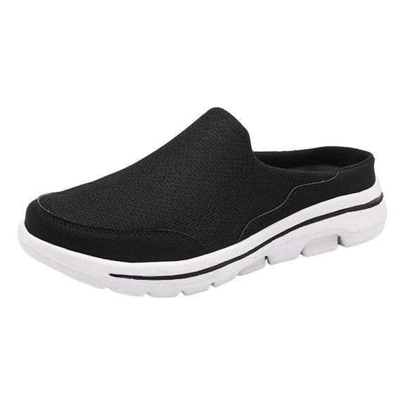 eczipvz Women Footwear Breathable Mesh Walking Sneakers lightweight Lace-up Comfort Trainers Wide Width Shoes for Women (Black,10.5)