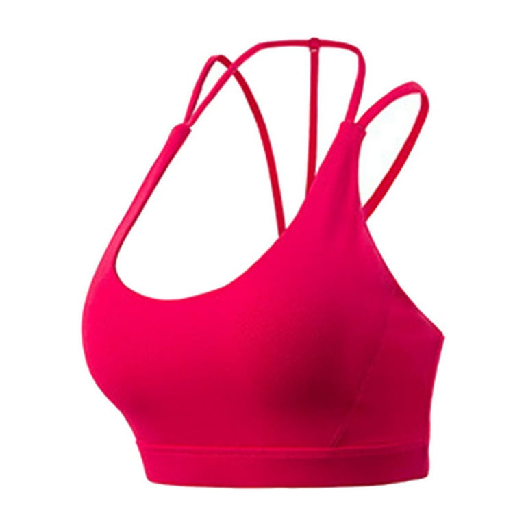 eczipvz Lingerie for Women Women Seamless Comfort Padded Yoga Sports  Stretch Bra Crop Top Vest Sleep Bra S,Red