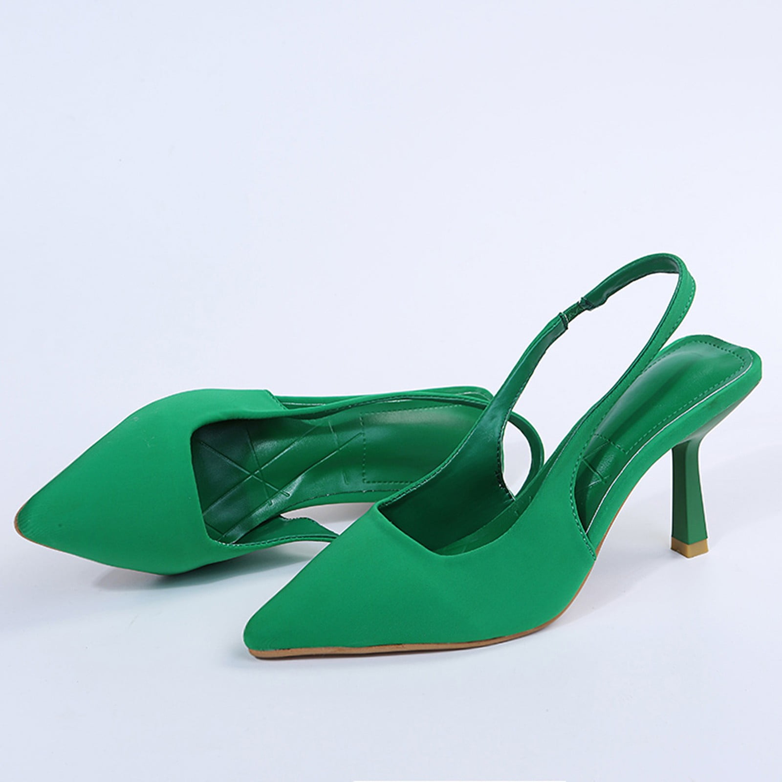 Buy Emerald Green Shoes Low Heel 1 3/4 Inch Gold Metal and Crystals, Gatsby  Low Heels Green,green Short Heel Satin Shoe,open Toes Low Heel, Online in  India - Etsy