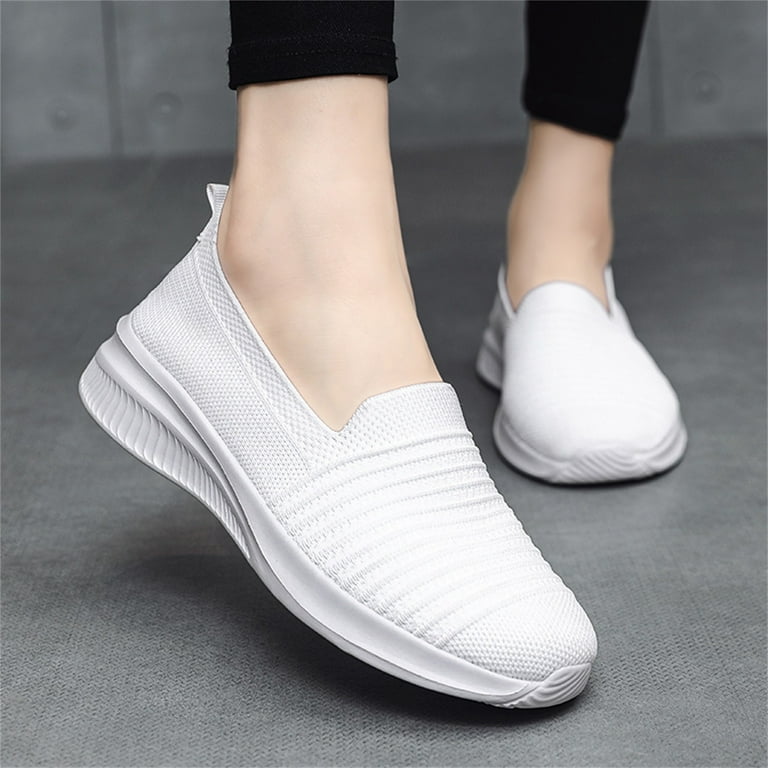 eczipvz Womens Shoes Women's Canvas White Shoes Classic Fashion Low Cut  Loafer Sneakers