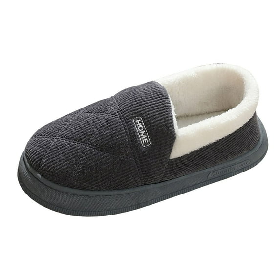 eczipvz Women's Fuzzy Memory Foam Slippers Size 8-12 Closed Back Slippers Knit Fleece Lined House Shoes for Women (Grey,11)