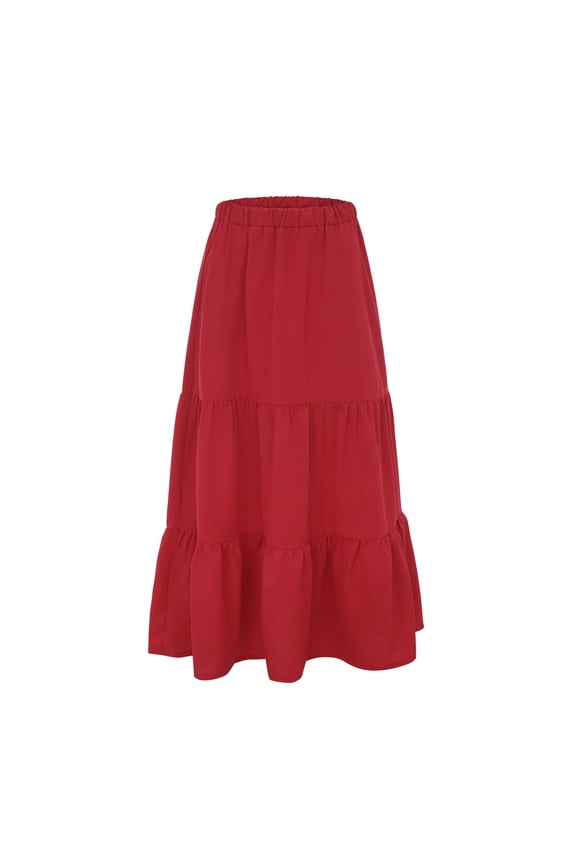 Women's Skirts Women's Vegan Leather Button Detail Mini Skirt Red,M