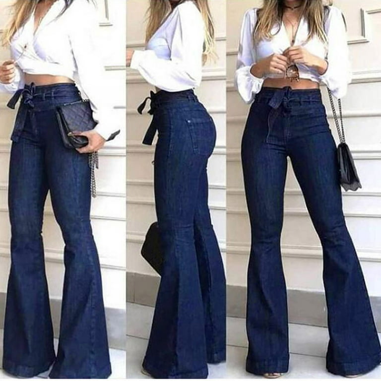 Rolled-up Wide leg Jeans