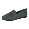 thumbnail image 1 of eczipvz Womens Shoes Flats Shoes Female Comfort Walking Flat Loafer Slip on Leather Loafer Comfort Flat Shoes Outdoor Driving Shoes Fashion Shoes (Dark Gray,9), 1 of 7