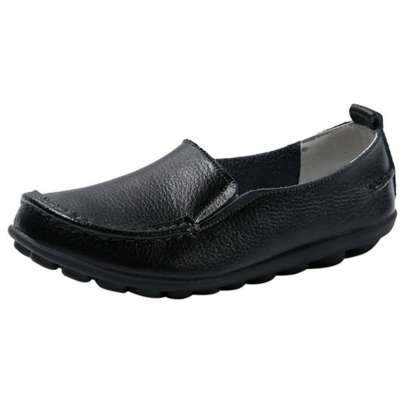 eczipvz Womens Shoes Flats Straps Loafers for Women Business Casual Shoes Comfortable & Lightweight Penny Loafers Slip On Work Flats (Black,8.5)