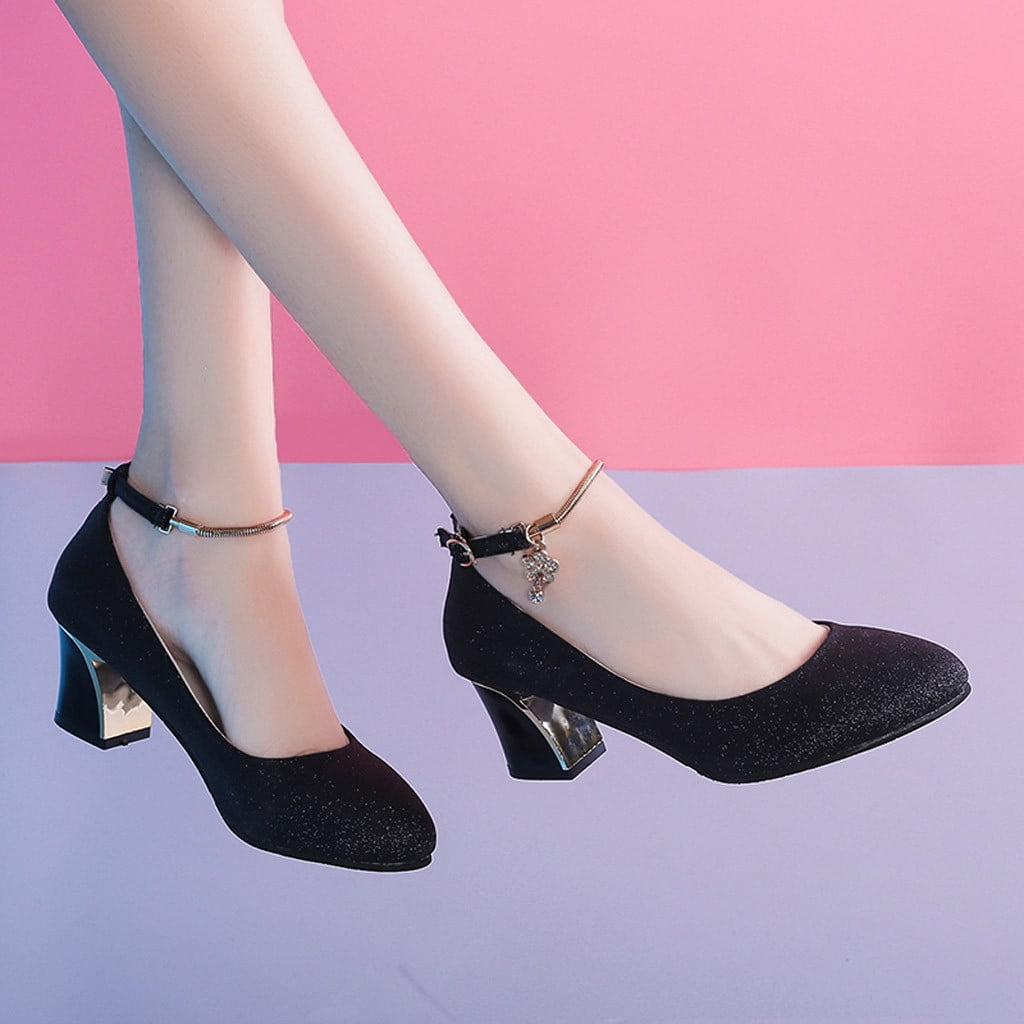 Women's Fashion Heeled Sandals Peep Toe Cut Ankle Strap - Temu