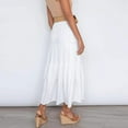 thumbnail image 1 of eczipvz Womens Skirts Women's Sabine High Rise Tiered Ruffle Maxi Skirt White,M, 1 of 5